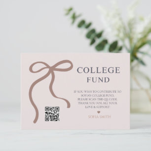 QR-Code des Elegante Bow Abschluss Uni Dankeskarte