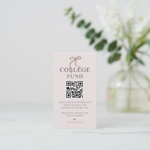 QR-Code des Elegante Bow Abschluss Uni Mitteilungskarte