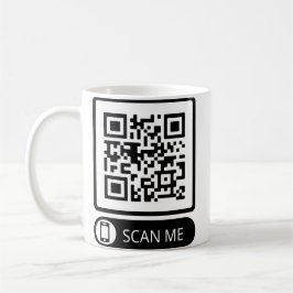 QR-Code des Marketings prüfen Kaffeetasse