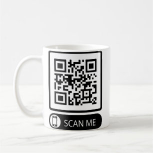 QR-Code des Marketings prüfen Kaffeetasse