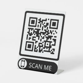 QR-Code des Marketings prüfen Sockelschild