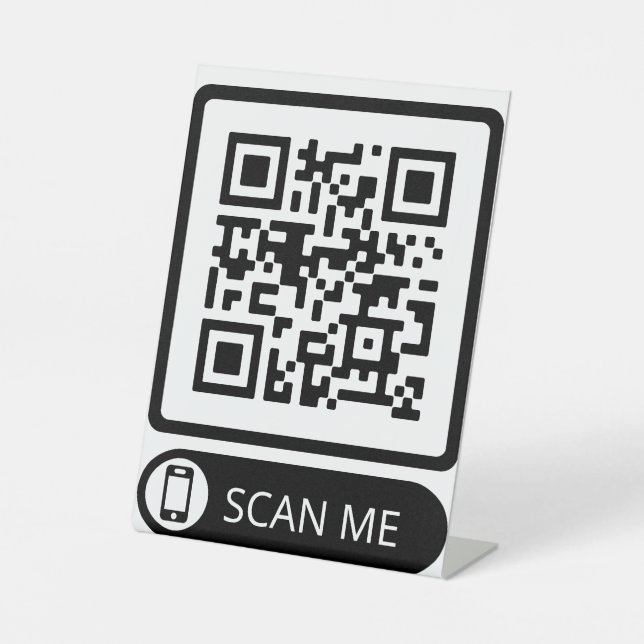 QR-Code des Marketings prüfen Sockelschild (Vorderseite)