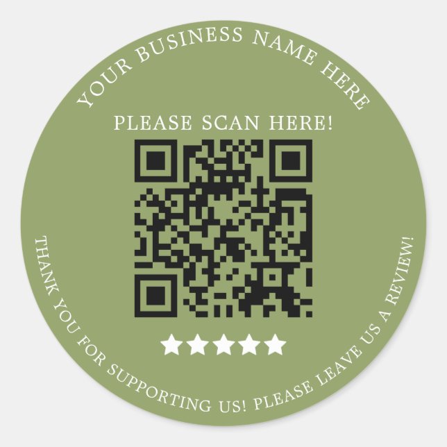 QR-Code des Minimalistischen Speichers Runder Aufkleber (Vorderseite)