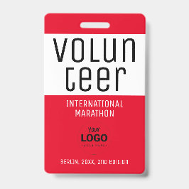 QR-Code des modernen Red Volunteer-ID Ausweis