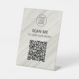 QR-Code des "Natural Wellness-Center Scan"-Menüs Sockelschild