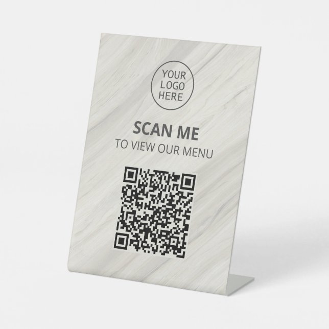 QR-Code des "Natural Wellness-Center Scan"-Menüs Sockelschild (Vorderseite)