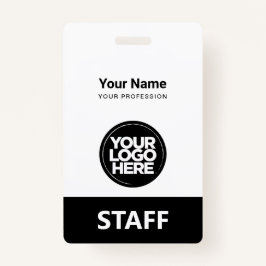 Qr-Code des Schwarz-weißen Firmennamens Ausweis