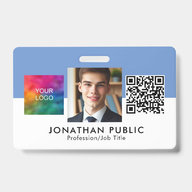 QR-Code des Unternehmens Mitarbeiter Ausweis (Vorderseite)