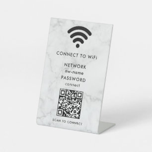 QR-Code des WiFi-Netzwerks scannen, um das Interne Sockelschild