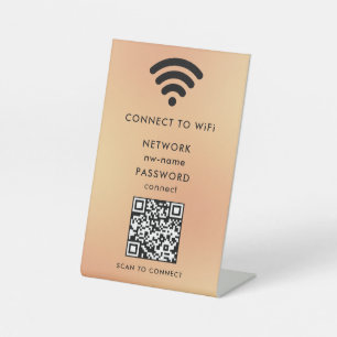 QR-Code des WiFi-Netzwerks scannen, um das Interne Sockelschild