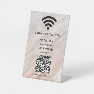 QR-Code des WiFi-Netzwerks scannen, um das Interne Sockelschild