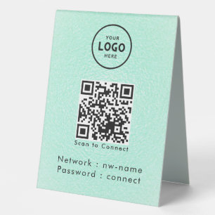 QR-Code des WiFi-Netzwerks scannen, um das Interne Tischaufsteller