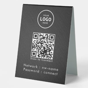 QR-Code des WiFi-Netzwerks scannen, um das Interne Tischaufsteller