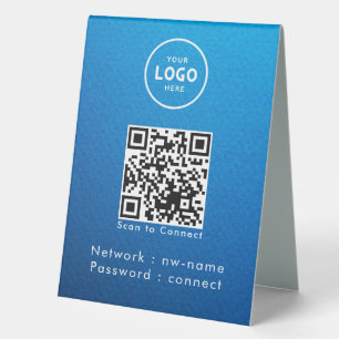 QR-Code des WiFi-Netzwerks scannen, um das Interne Tischaufsteller