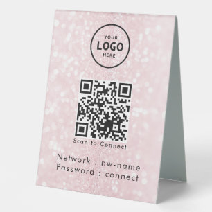QR-Code des WiFi-Netzwerks scannen, um das Interne Tischaufsteller