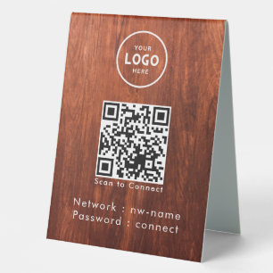 QR-Code des WiFi-Netzwerks scannen, um das Interne Tischaufsteller