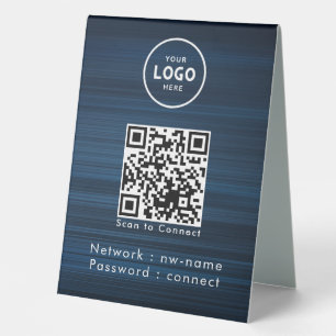 QR-Code des WiFi-Netzwerks scannen, um das Interne Tischaufsteller