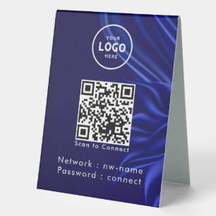 QR-Code des WiFi-Netzwerks scannen, um das Interne Tischaufsteller