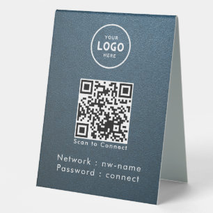QR-Code des WiFi-Netzwerks scannen, um das Interne Tischaufsteller