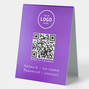 QR-Code des WiFi-Netzwerks scannen, um das Interne Tischaufsteller