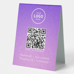QR-Code des WiFi-Netzwerks scannen, um das Interne Tischaufsteller