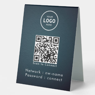 QR-Code des WiFi-Netzwerks scannen, um das Interne Tischaufsteller