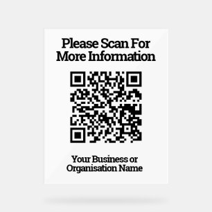QR-Code-Design-Information Acrylschild