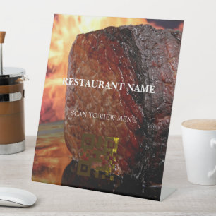 QR Code Digitales Menü für Restaurants Sockelschild