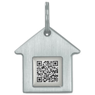 QR-Code Dog Cat Modernes Gray Scannen Sie mich, Tiermarke