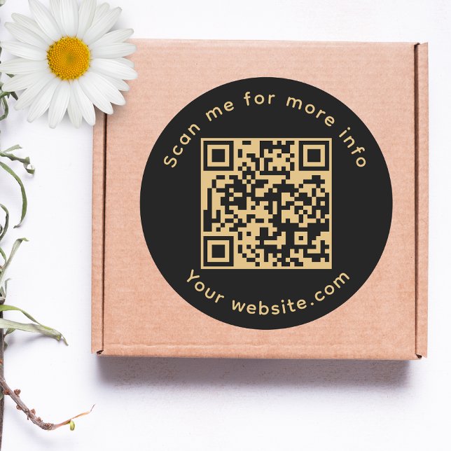 QR Code Durchsuchen Sie mich nach weiteren Informa Runder Aufkleber (Von Creator hochgeladen)