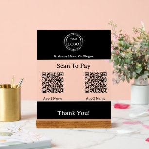 QR-Code-E-Wallet-Zahlung über mobile digitale Wall Acrylschild