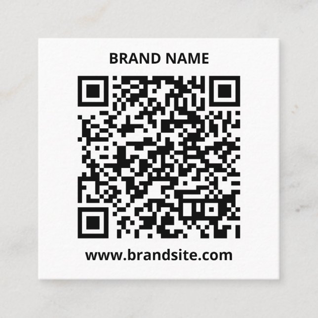 QR-Code Einfache Minimalistische Logo-Visitenkarte Telefonnummerkarte (Vorderseite)