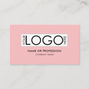 QR-Code Einfaches Minimal-Pink-Logo für moderne Un Visitenkarte