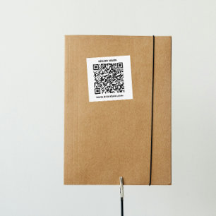 QR-Code Einfaches Minimalistisches Geschäftslogo Quadratischer Aufkleber