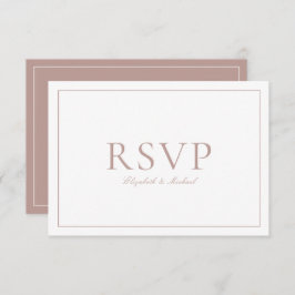 QR-Code Elegant Dusty Rose Monogram Wedding RSVP