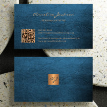 QR-Code eleganter Luxus-Ledergold-Monogramm
