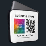 QR-Code Elegantes Upload-Business-Logo hier Trendy Laptopschutzhülle<br><div class="desc">Firmenname für kundenspezifische Template Unternehmen QR-Code Elegante moderne elektronische Werbebags / Tablet & Laptop-Hüllen / Laptop-Sleeves / Neopren-Laptop-Schlauch 15 Zoll.</div>