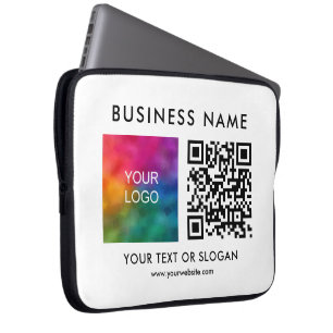 QR-Code Elegantes Upload-Business-Logo hier Trendy Laptopschutzhülle