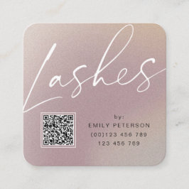 QR-Code Erweiterung für moderne chic Lashes Quadratische Visitenkarte