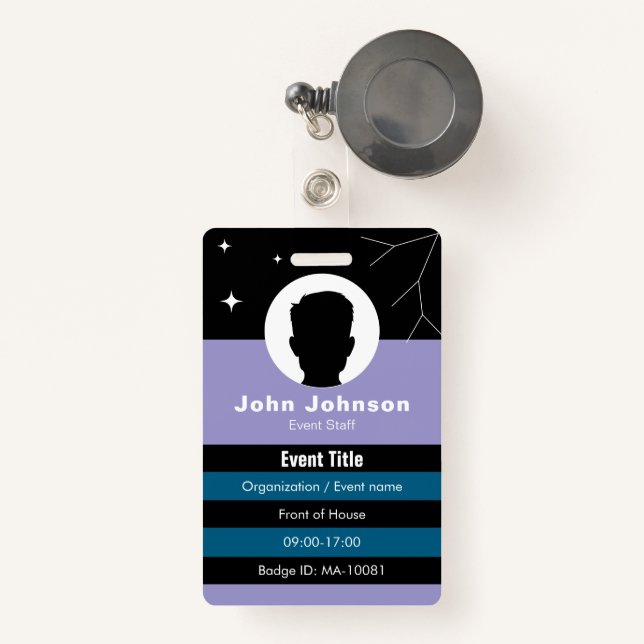 QR code event badge • Colored digital employee ID  Ausweis (Vorderseite mit Rechteck)