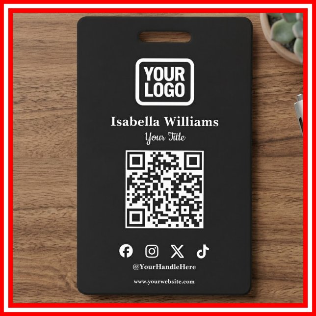 QR-Code-Eventabzeichen | Digitale schwarze Budget- Ausweis (Von Creator hochgeladen)