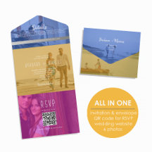 QR-Code Farbige Foto-Hochzeit