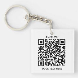 QR-Code-Firmenlogo - Acryl Schlüsselanhänger