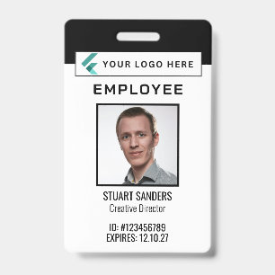 QR-Code Firmenlogo Foto Mitarbeiter Ausweis