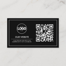 QR-Code-Firmenlogo-Karte | Modernes Minimalistisch Visitenkarte