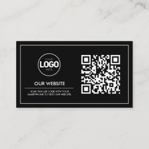 QR-Code-Firmenlogo-Karte   Modernes Minimalistisch Visitenkarte