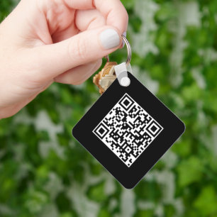 QR-Code-Firmenlogo Minimalistisches Firmenlogo Schlüsselanhänger