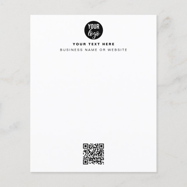 QR-Code-Firmenlogo Modern Minimalistisch (Vorderseite)