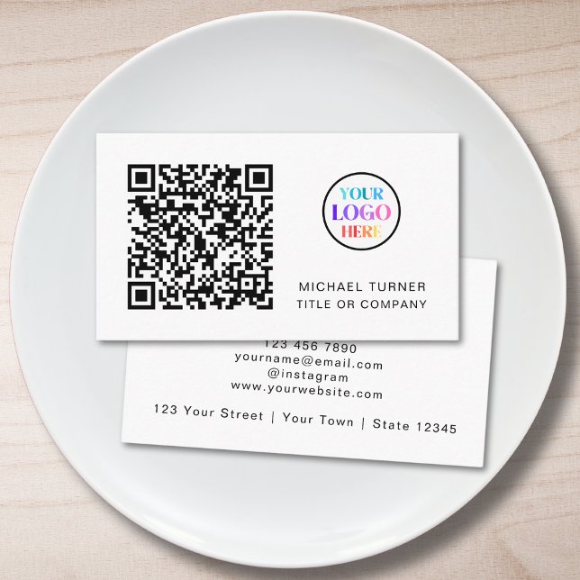 QR-Code Firmenlogo Modern Professionell Visitenkarte (Von Creator hochgeladen)