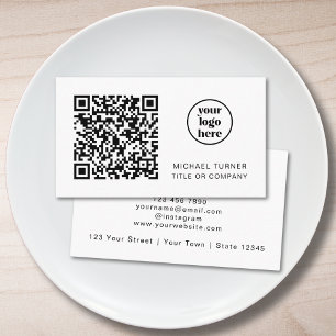 QR-Code Firmenlogo Modern Professionell Visitenkarte